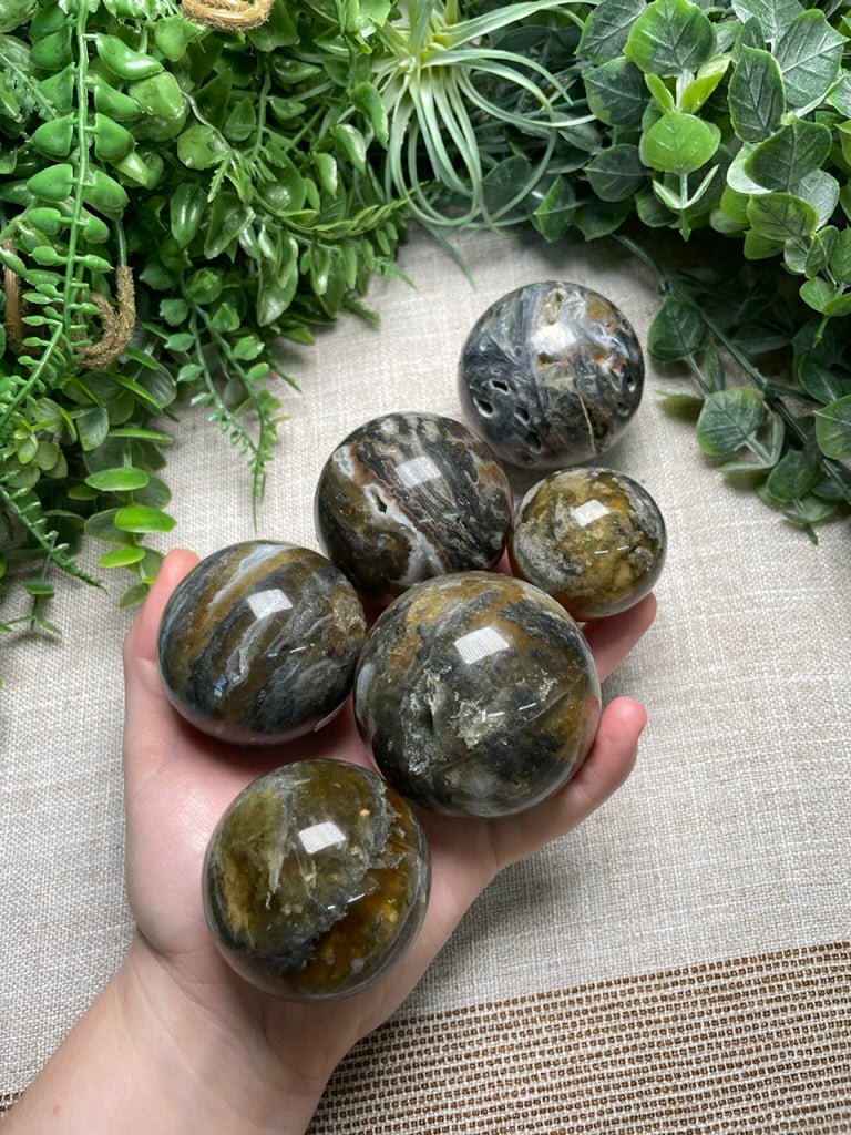 Yellow Fluorite and Sphalerite Sphere | Copper Ashes
