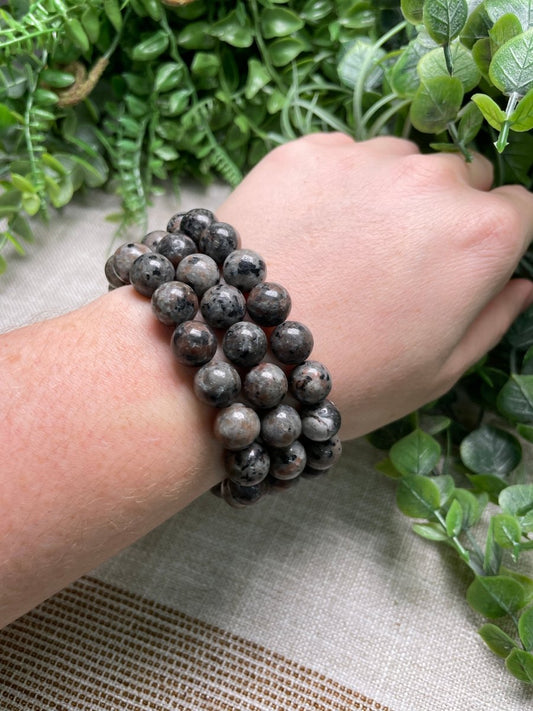 Yooperlite 10mm Beaded Bracelet | Copper Ashes
