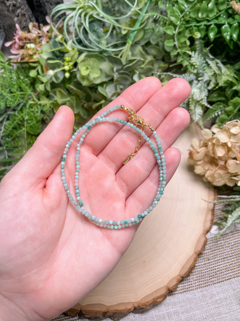 Crystal Beaded Choker Necklace