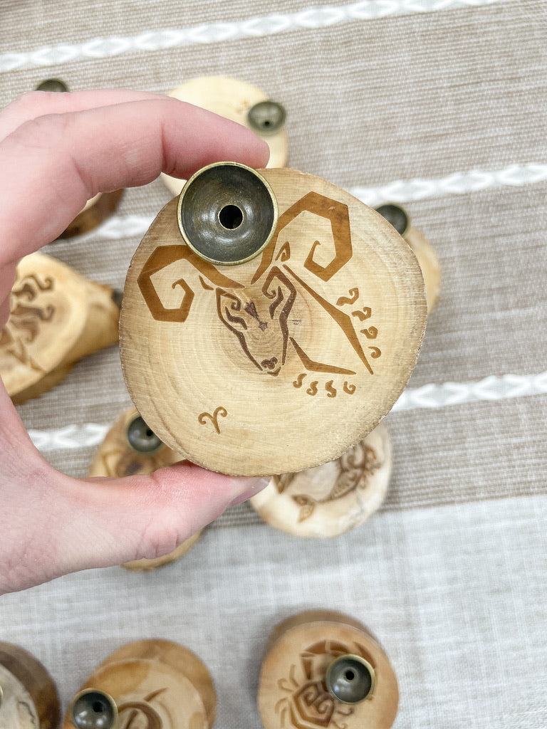 Wooden Zodiac Sign Sphere Stand