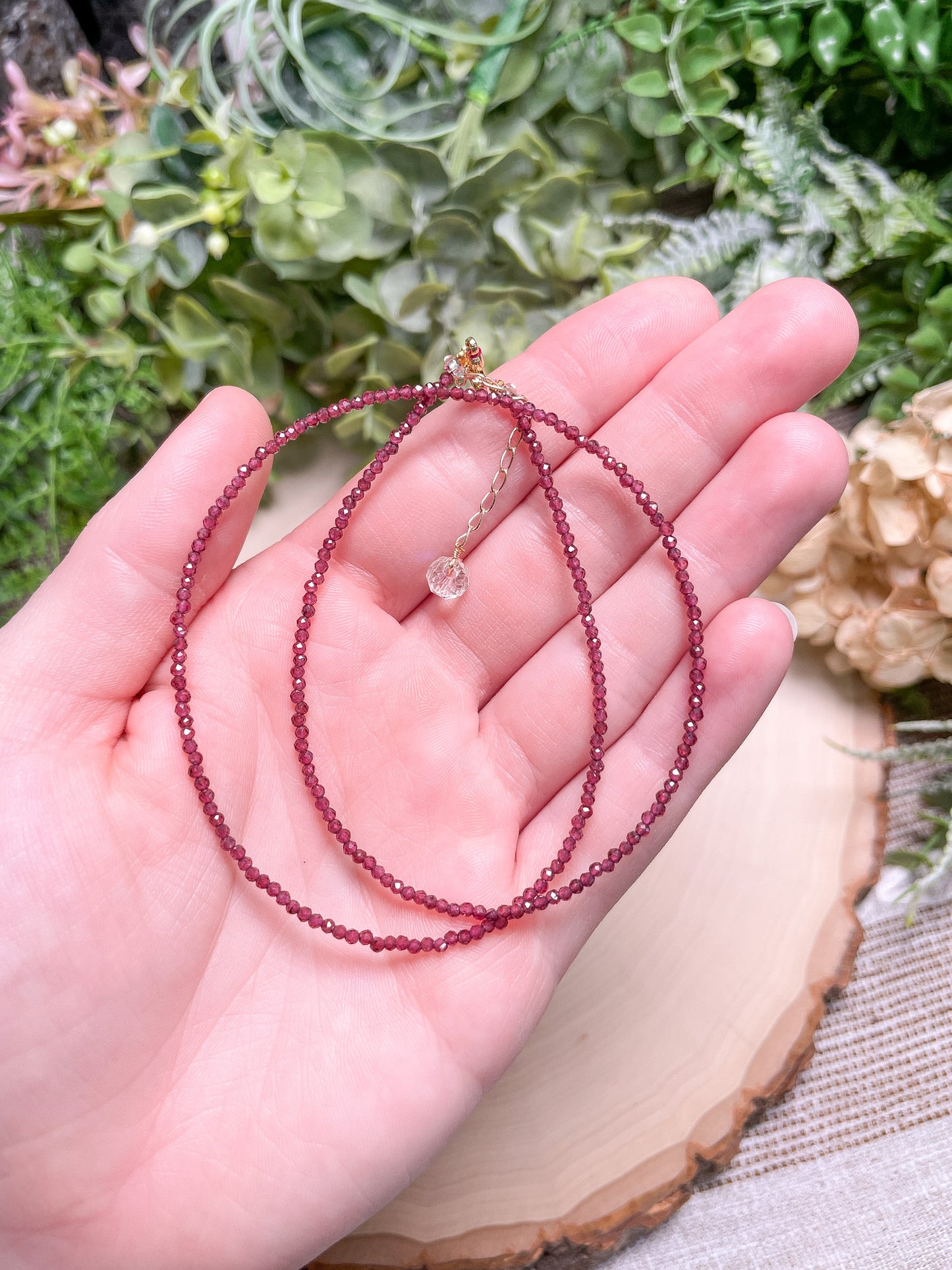 Crystal Beaded Choker Necklace