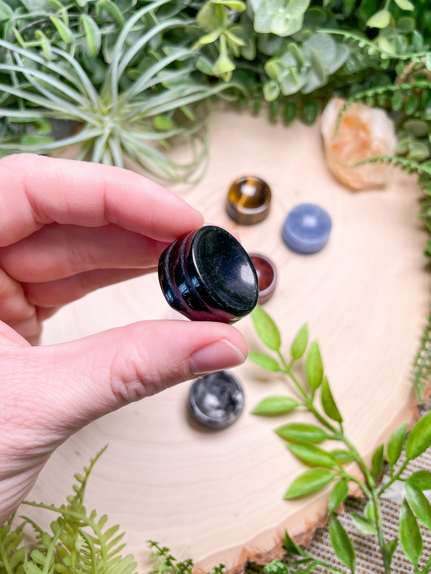 Crystal Sphere Holder/ Worry Stone