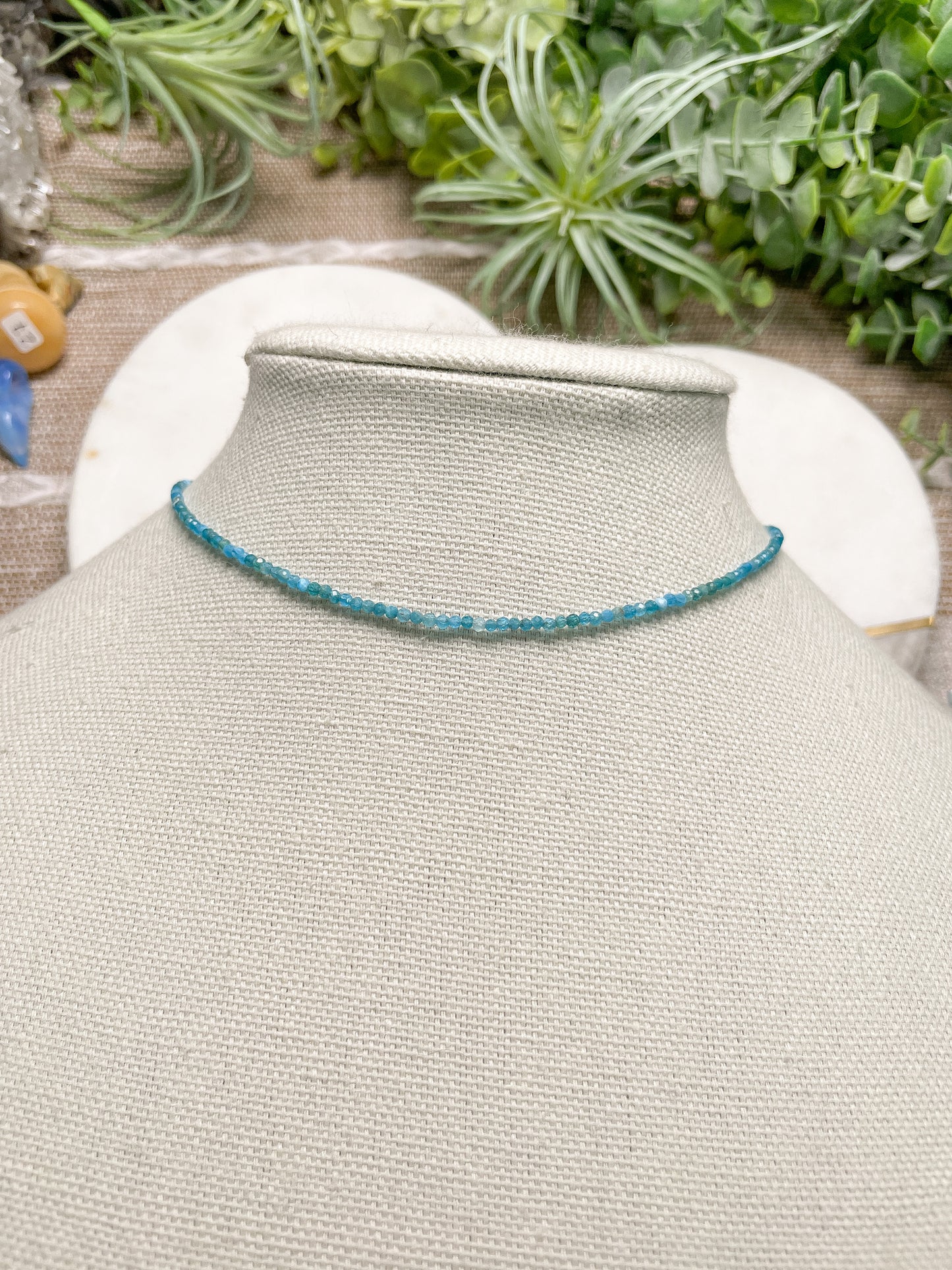 Crystal Beaded Choker Necklace