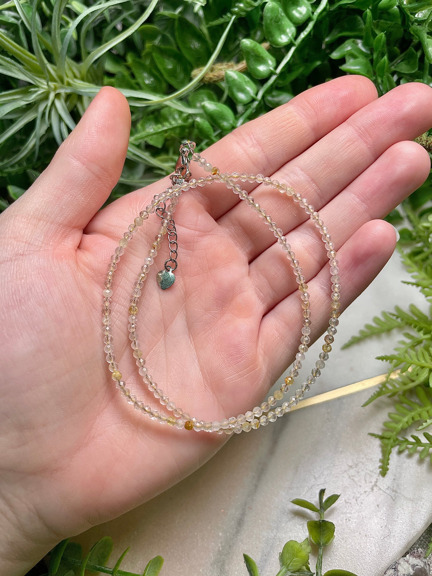 Crystal Beaded Choker Necklace
