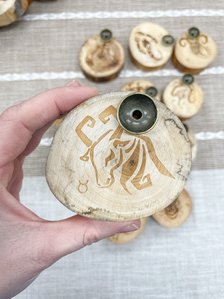 Wooden Zodiac Sign Sphere Stand