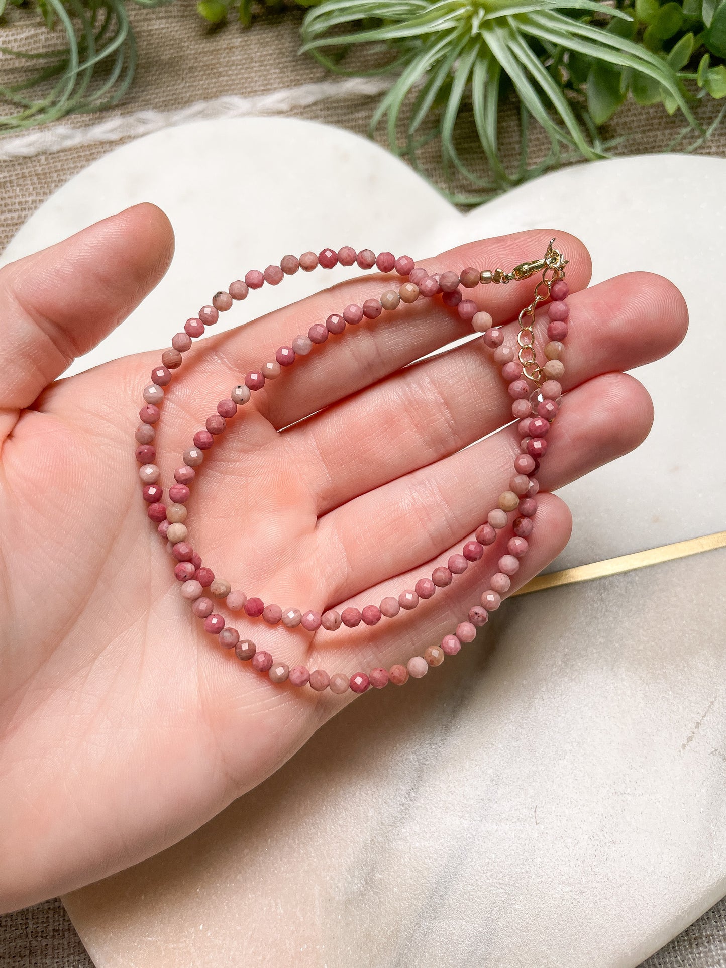 Crystal Beaded Choker Necklace