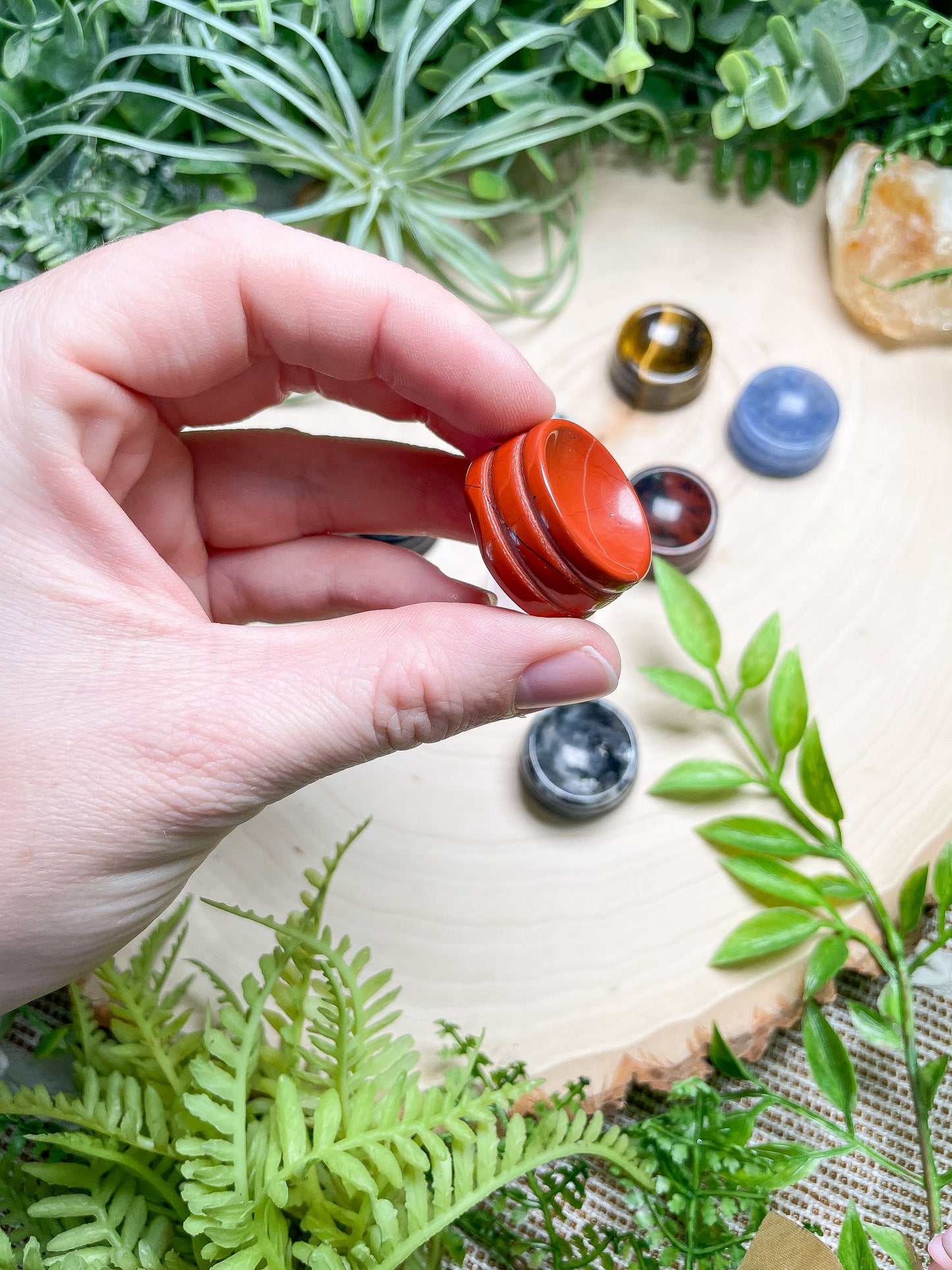 Crystal Sphere Holder/ Worry Stone