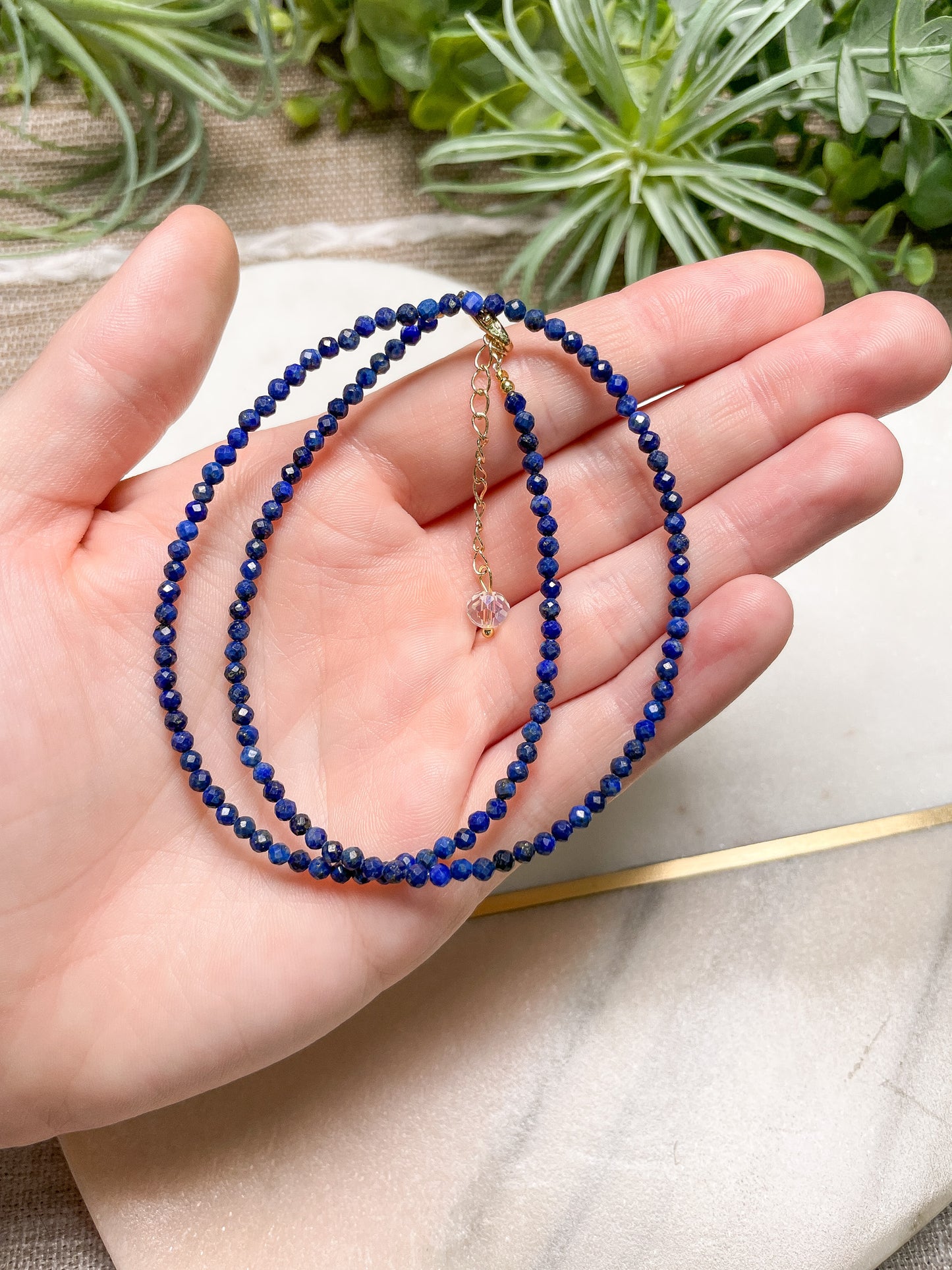 Crystal Beaded Choker Necklace