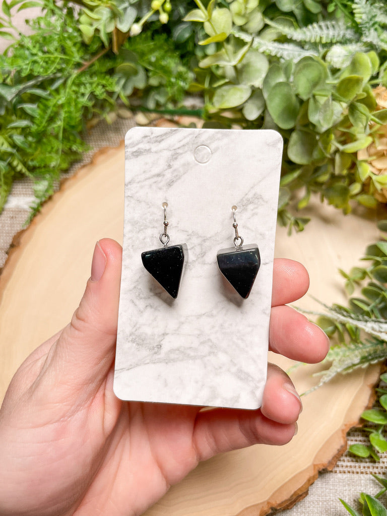 Crystal Pyramid Earrings