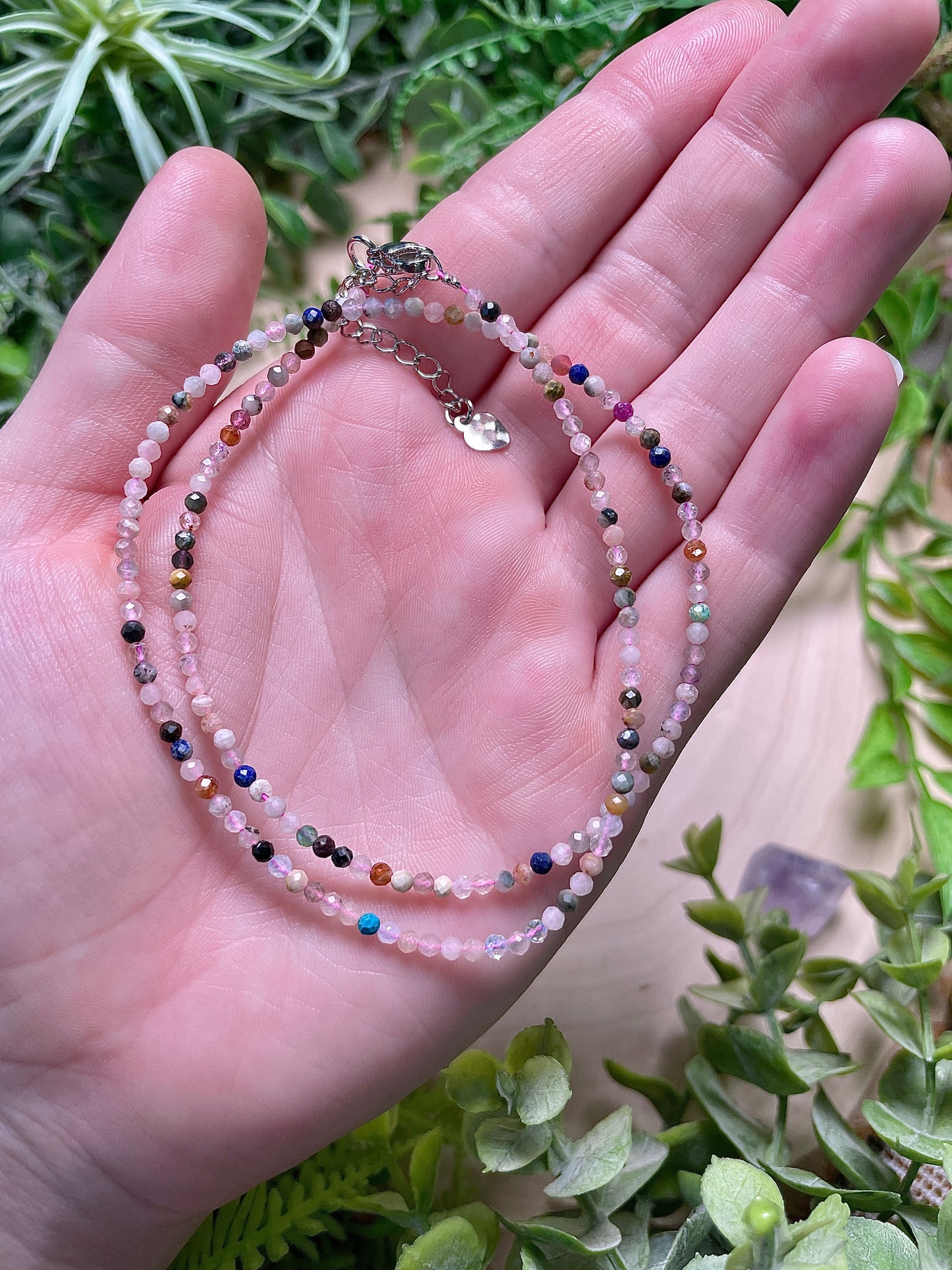 Crystal Beaded Choker Necklace