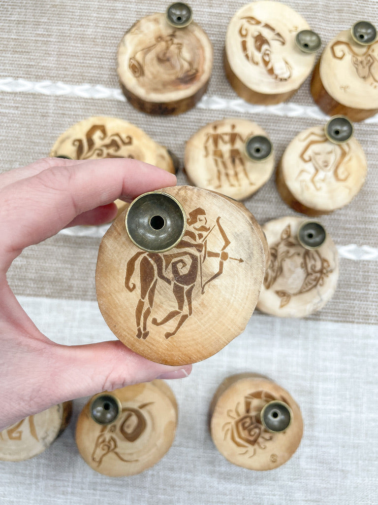 Wooden Zodiac Sign Sphere Stand