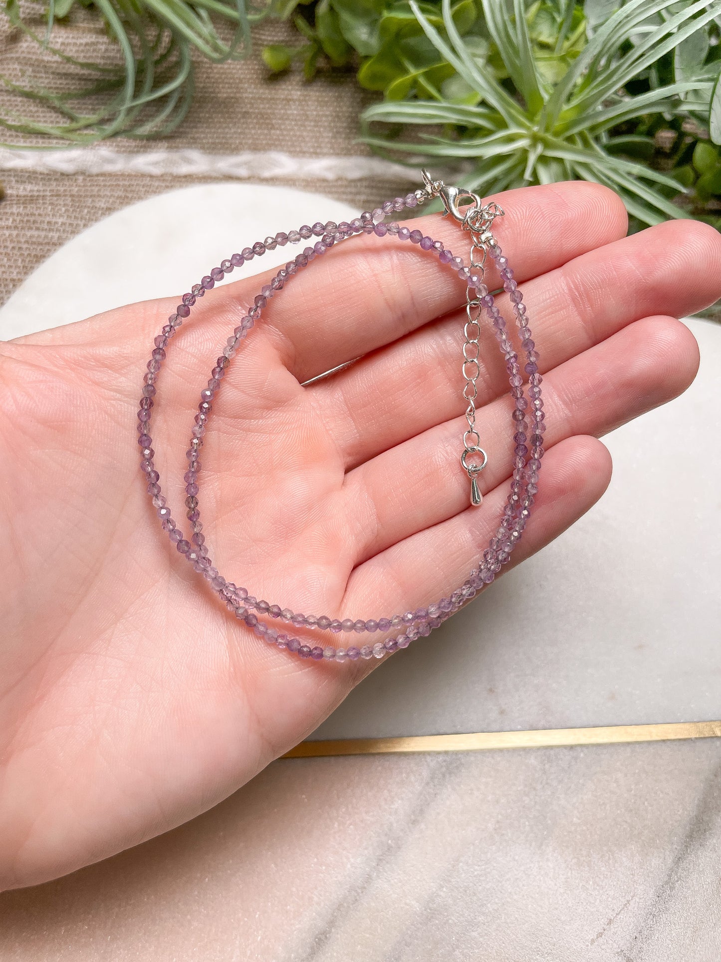 Crystal Beaded Choker Necklace