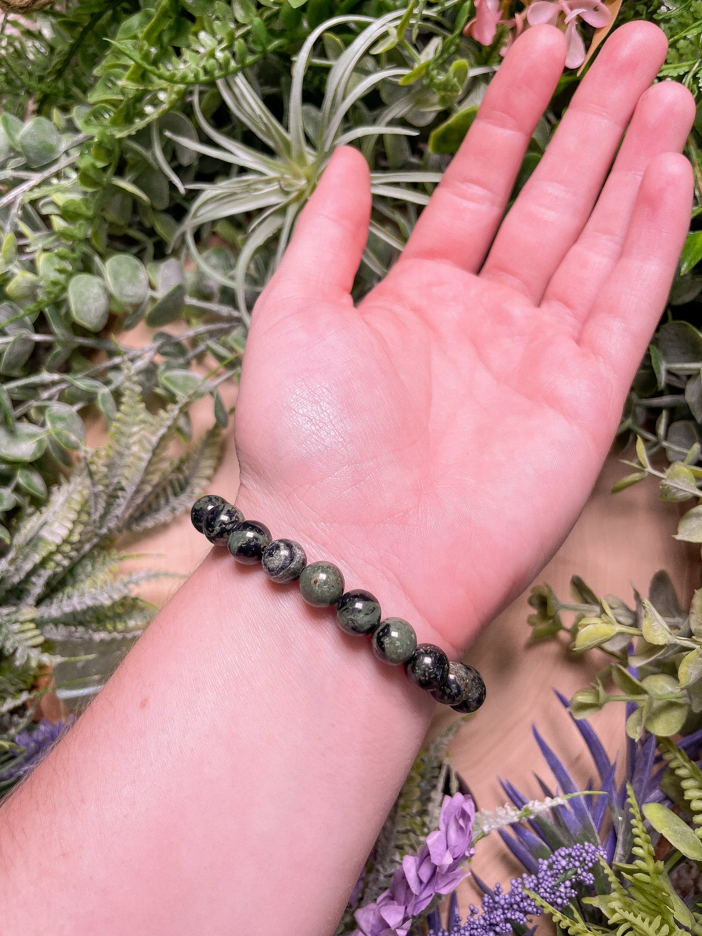 8mm Beaded Kambaba Jasper Bracelet