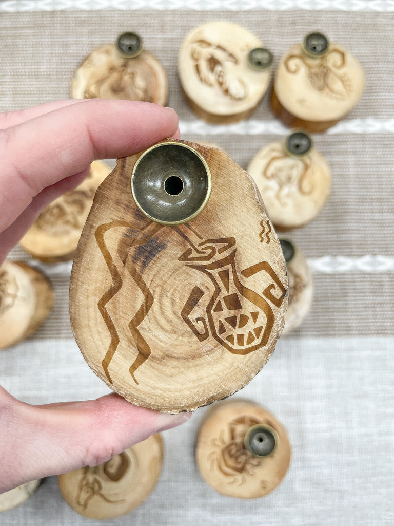 Wooden Zodiac Sign Sphere Stand
