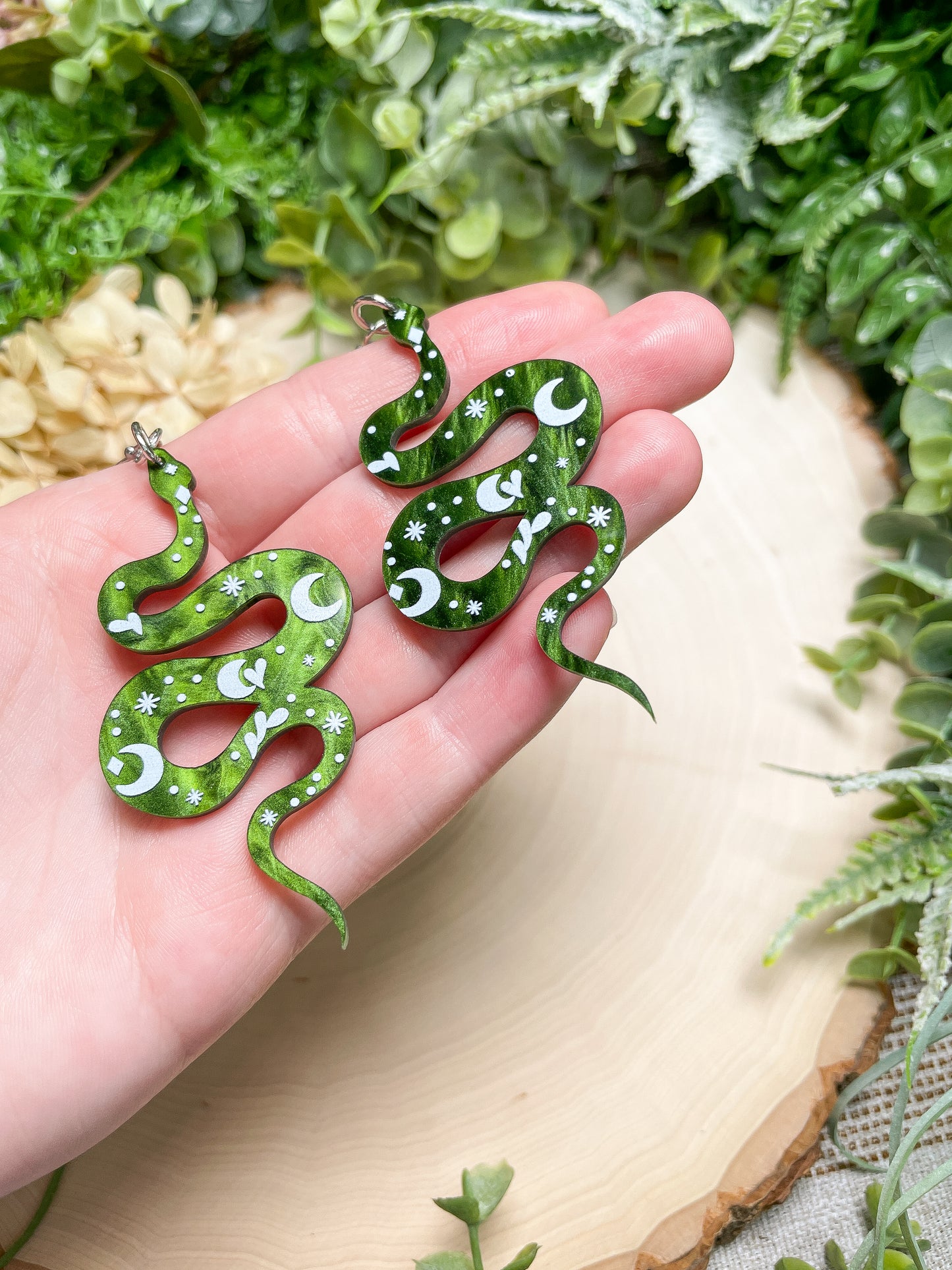 Resin Snake Earrings