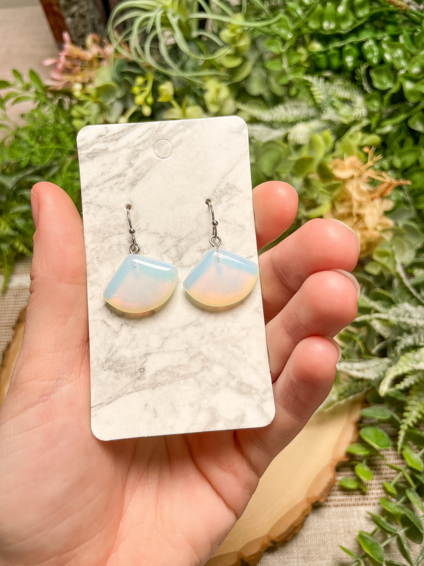 Crystal Fan Earrings