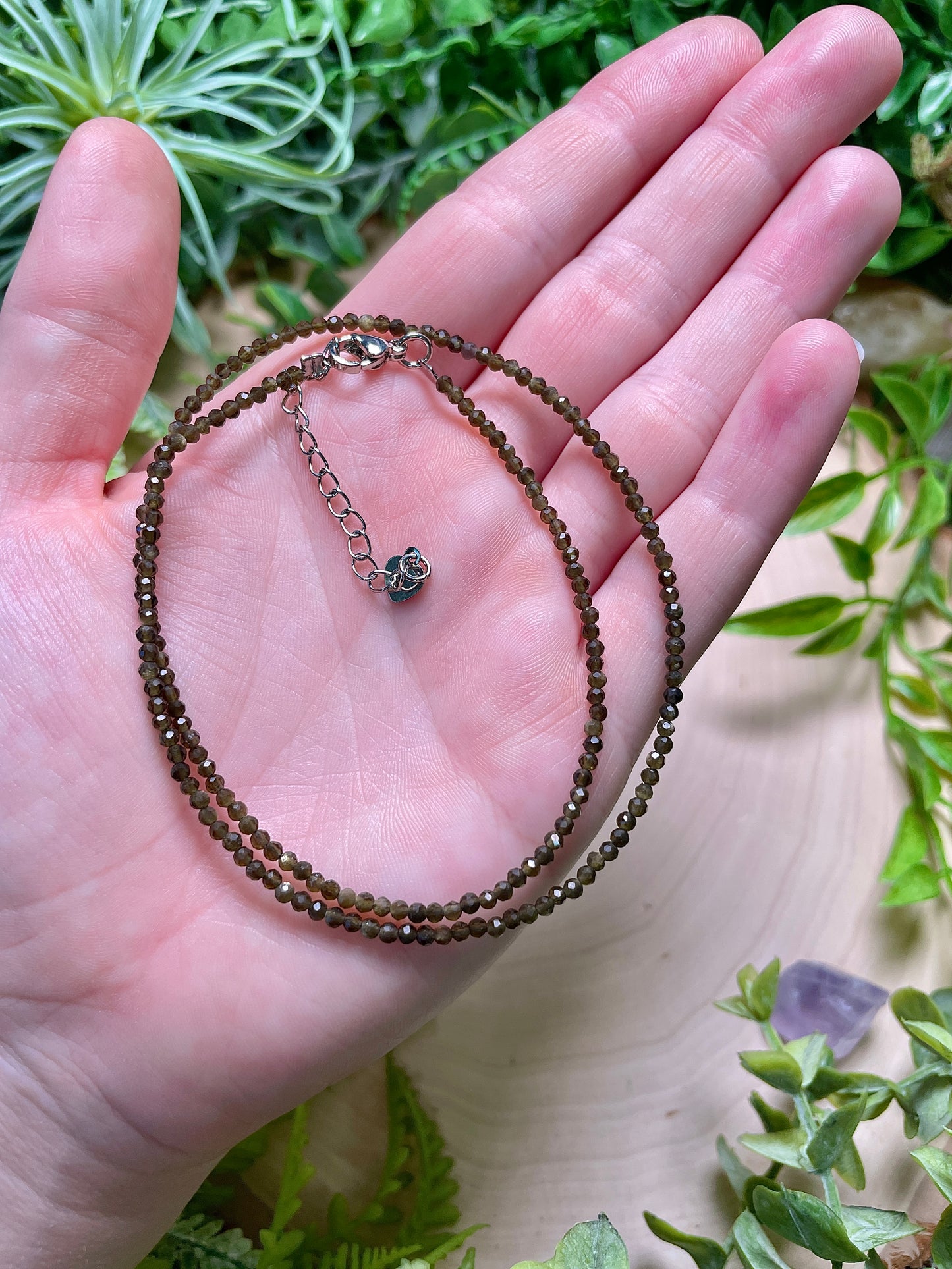 Crystal Beaded Choker Necklace