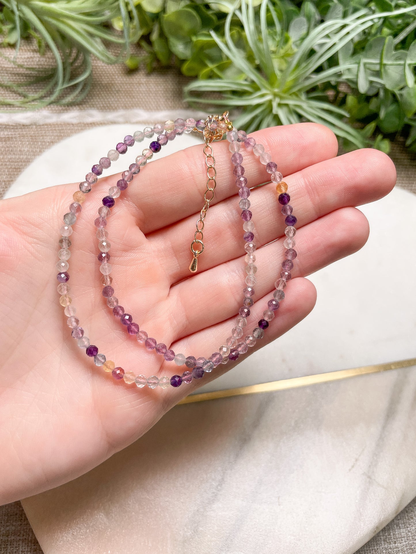 Crystal Beaded Choker Necklace