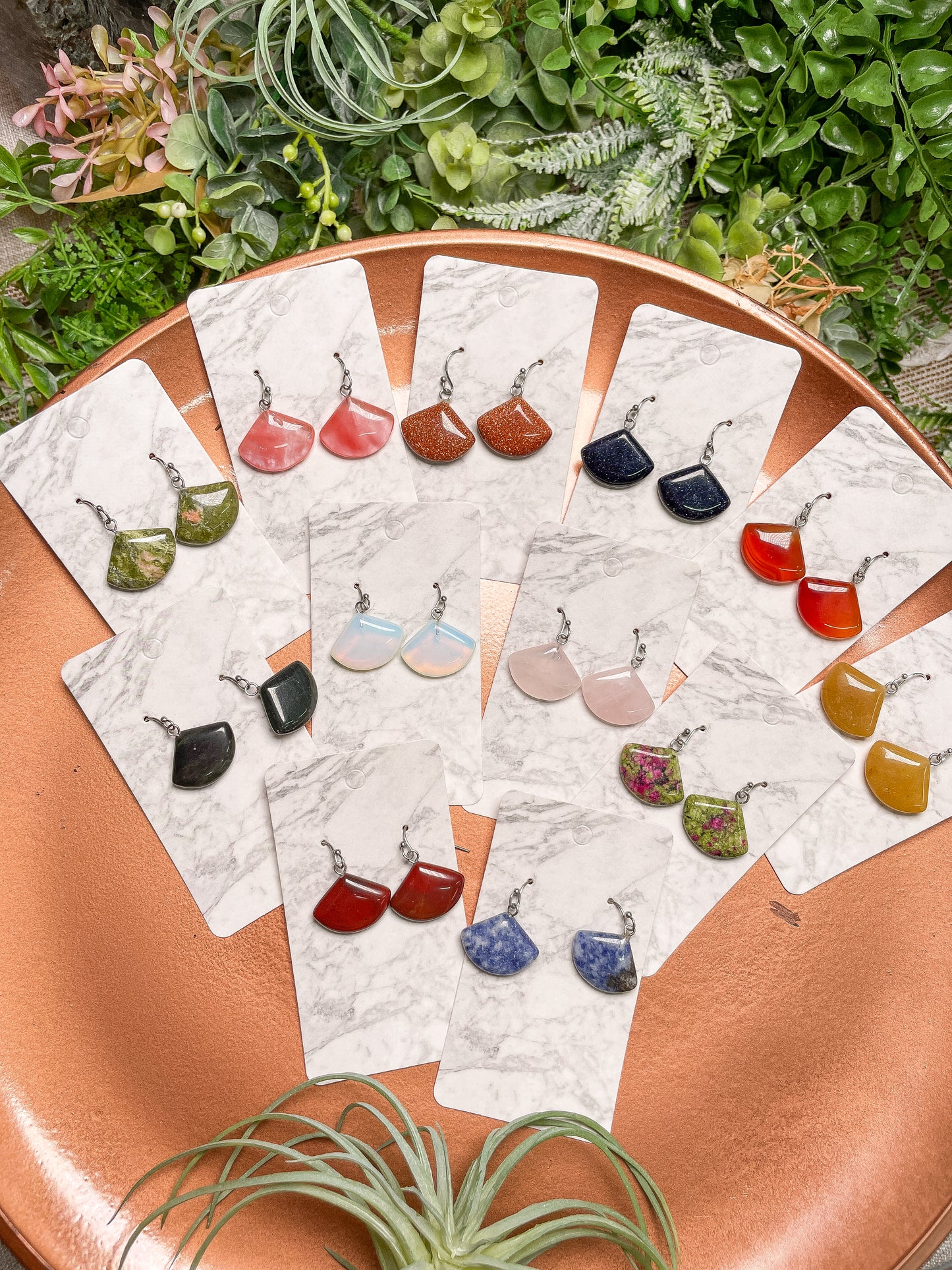 Crystal Fan Earrings