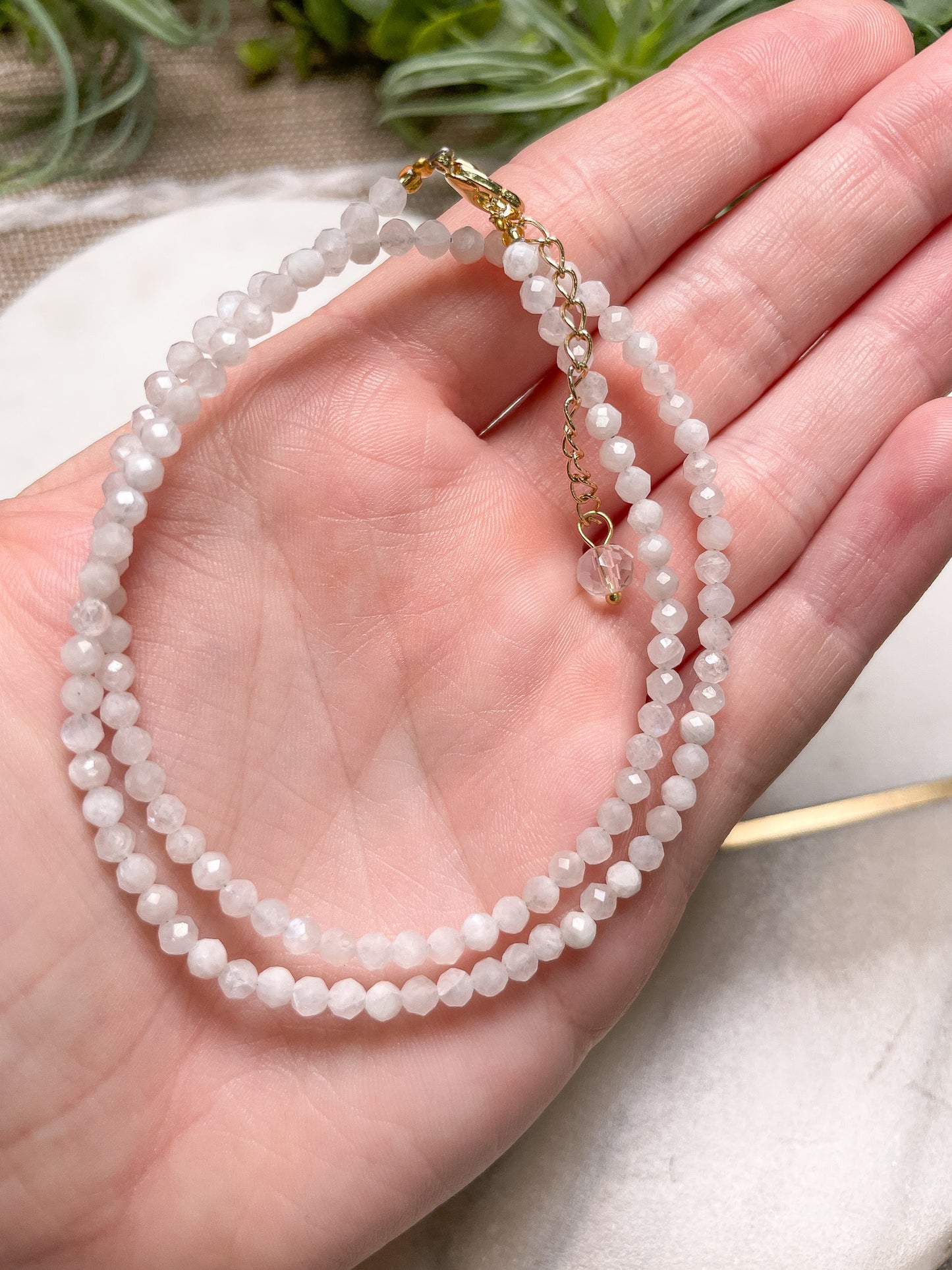 Crystal Beaded Choker Necklace
