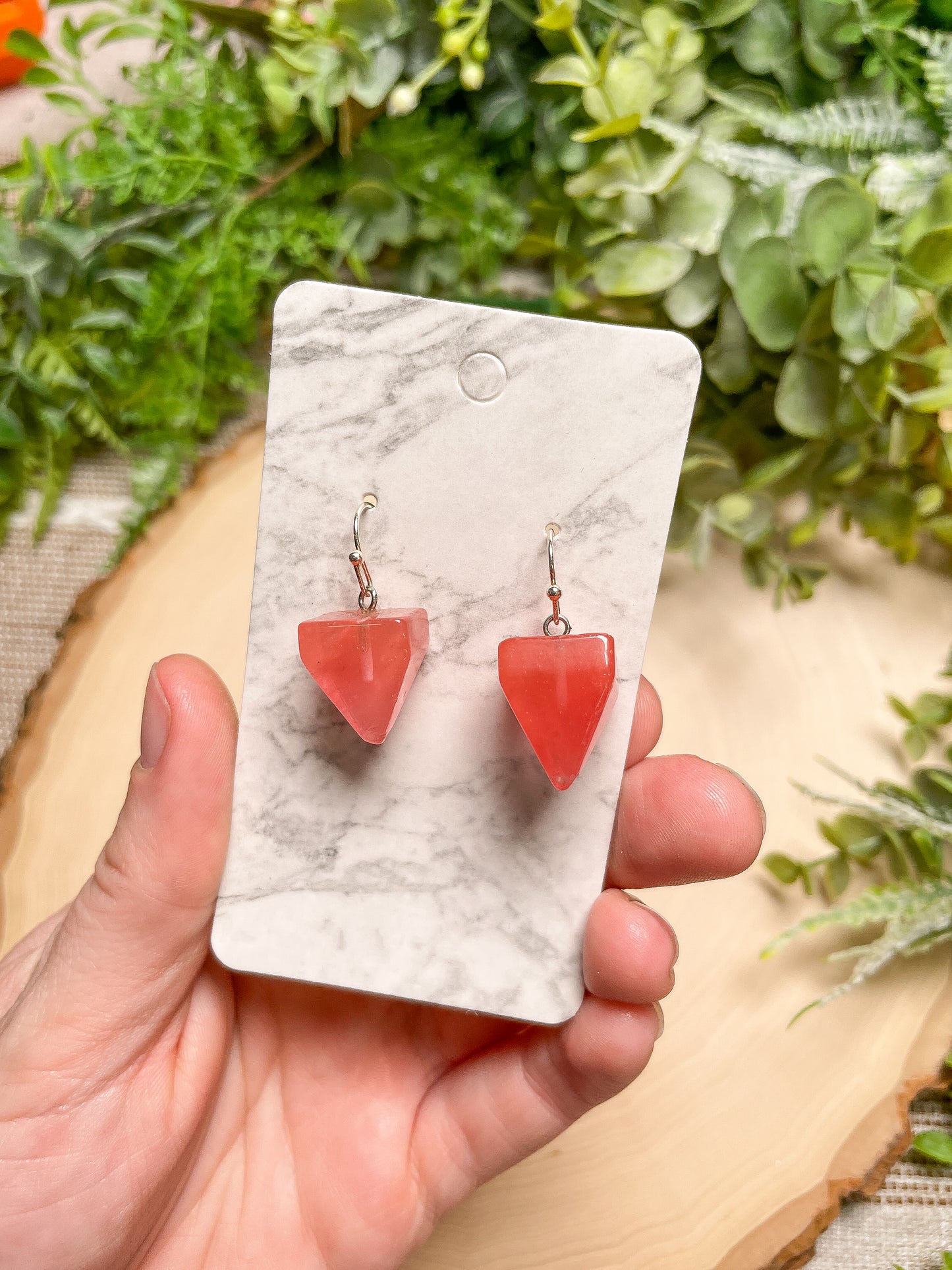Crystal Pyramid Earrings