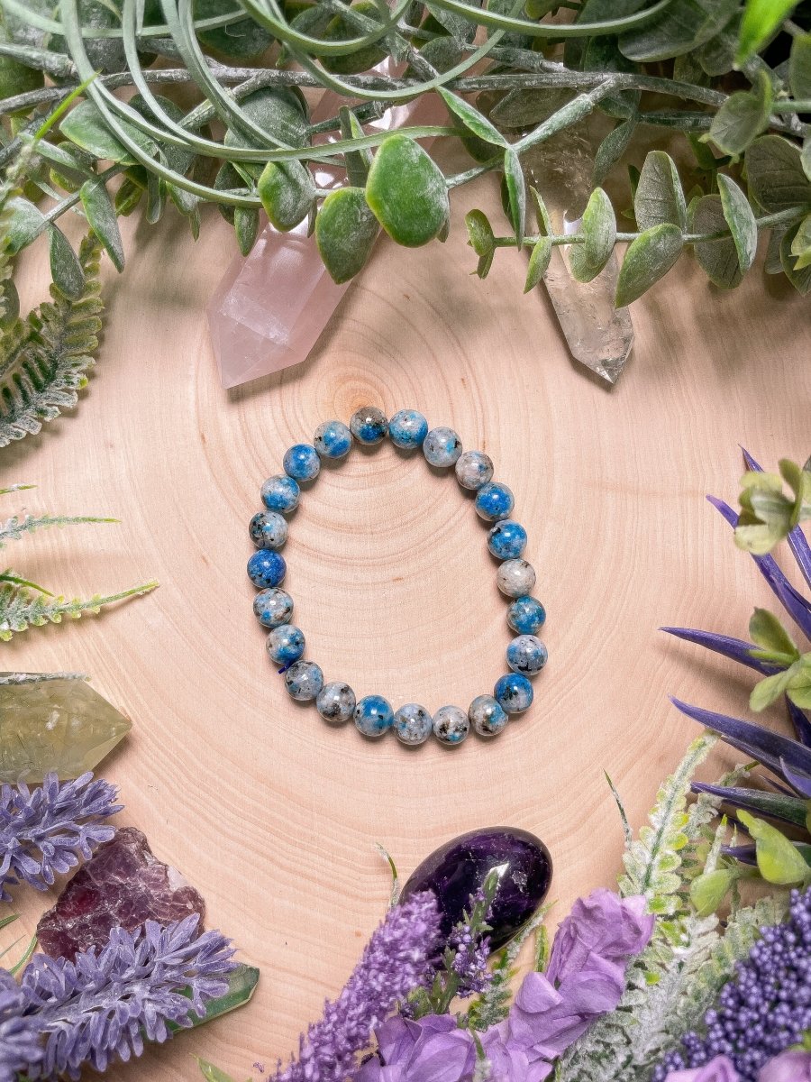 8mm Beaded K2 Jasper Bracelet | Copper Ashes