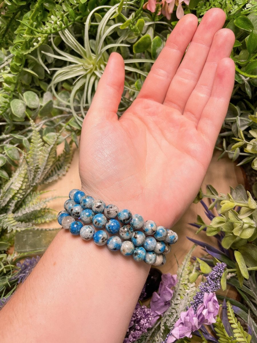 8mm Beaded K2 Jasper Bracelet | Copper Ashes