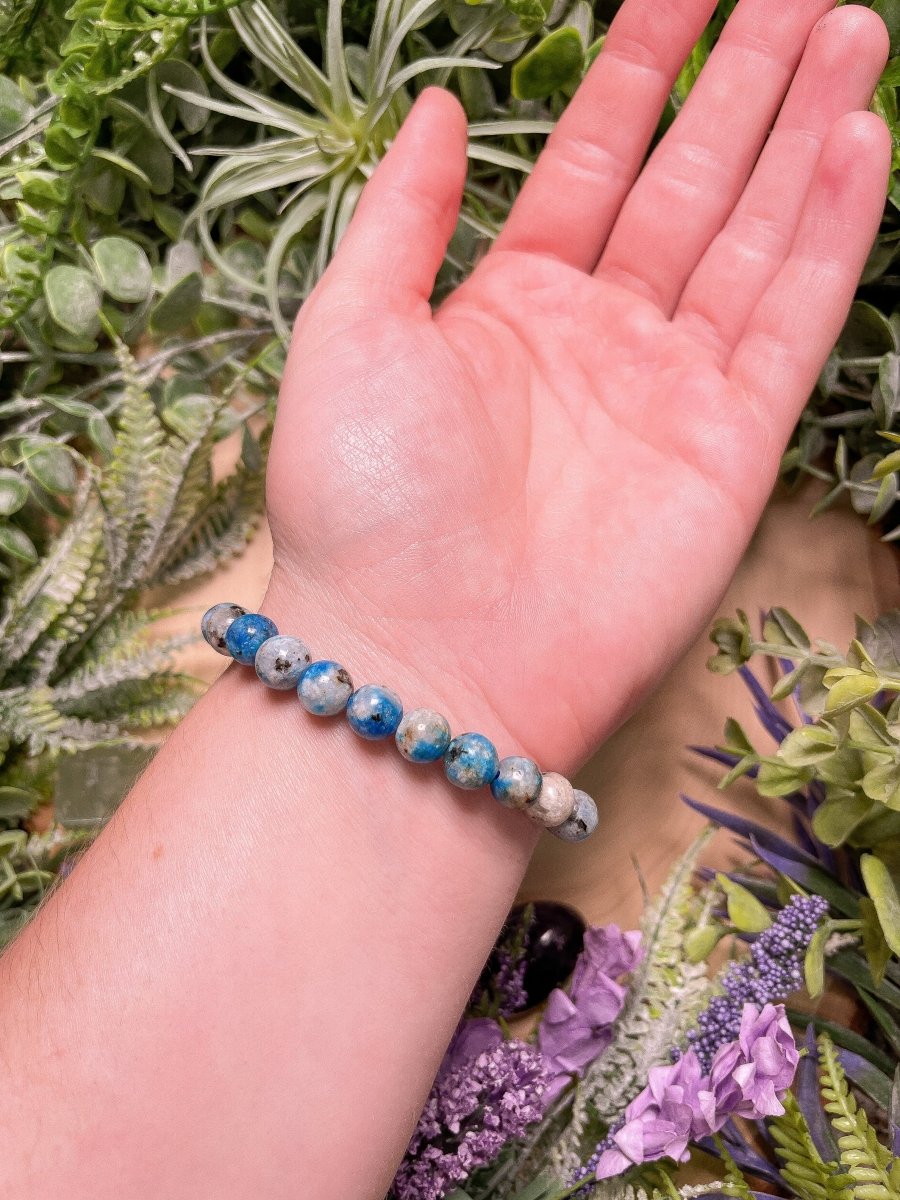 8mm Beaded K2 Jasper Bracelet | Copper Ashes