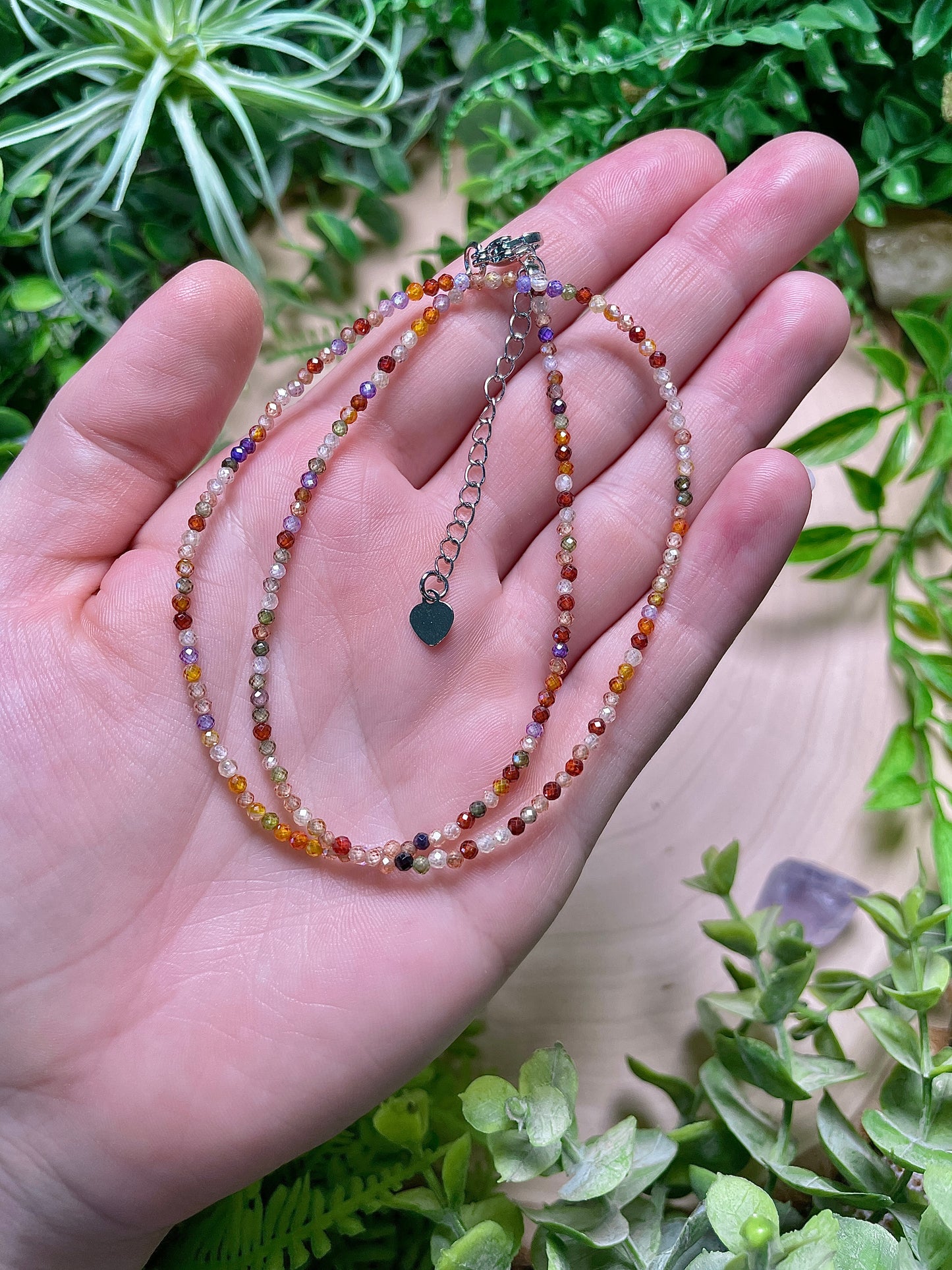 Crystal Beaded Choker Necklace