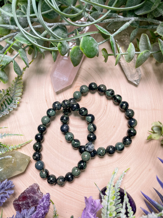 8mm Beaded Kambaba Jasper Bracelet
