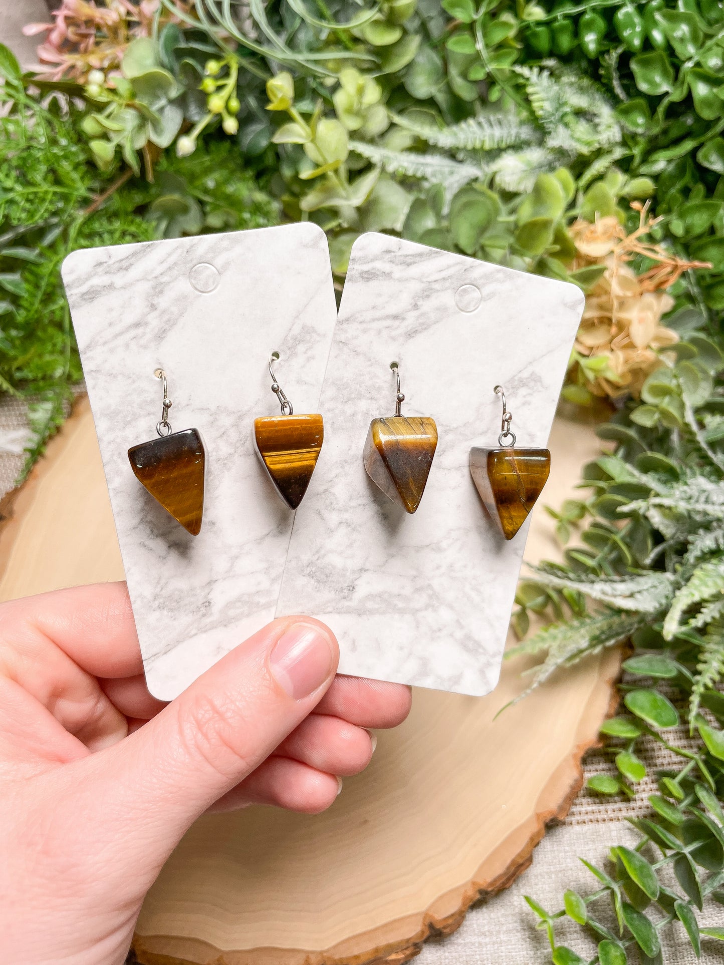 Crystal Pyramid Earrings