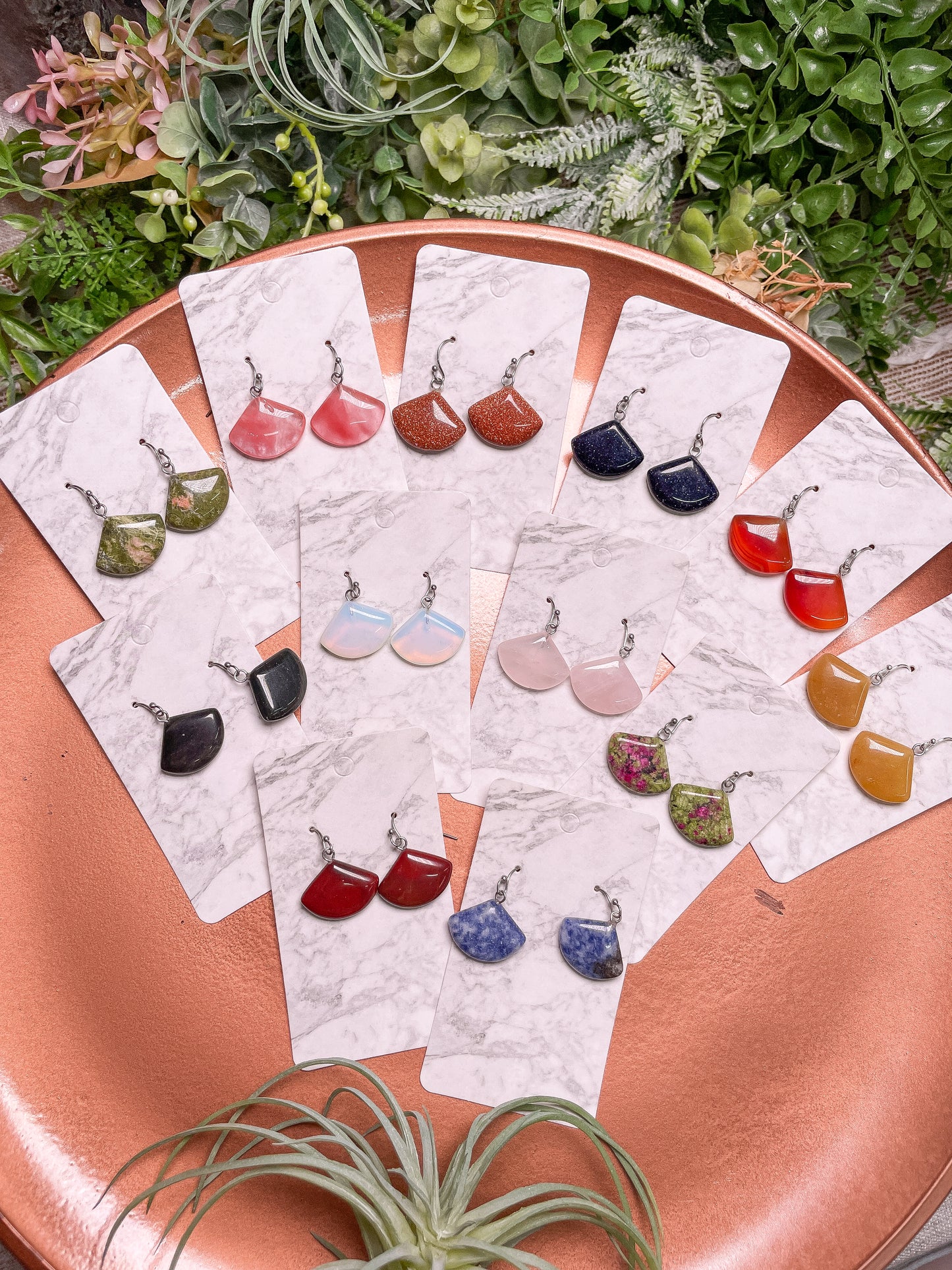 Crystal Fan Earrings