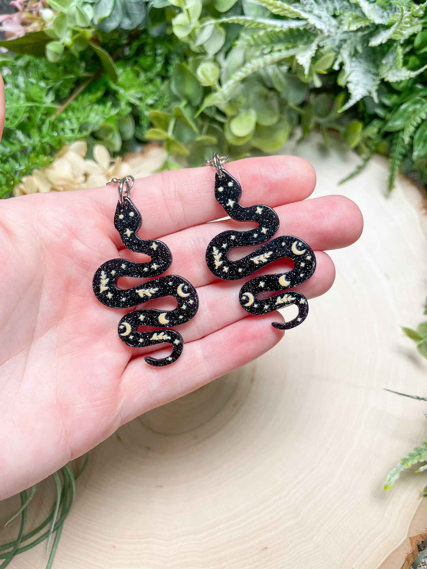 Resin Snake Earrings