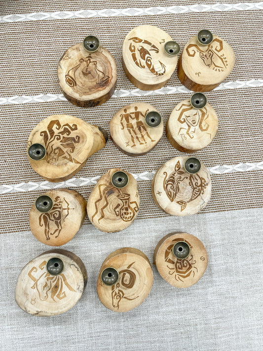 Wooden Zodiac Sign Sphere Stand
