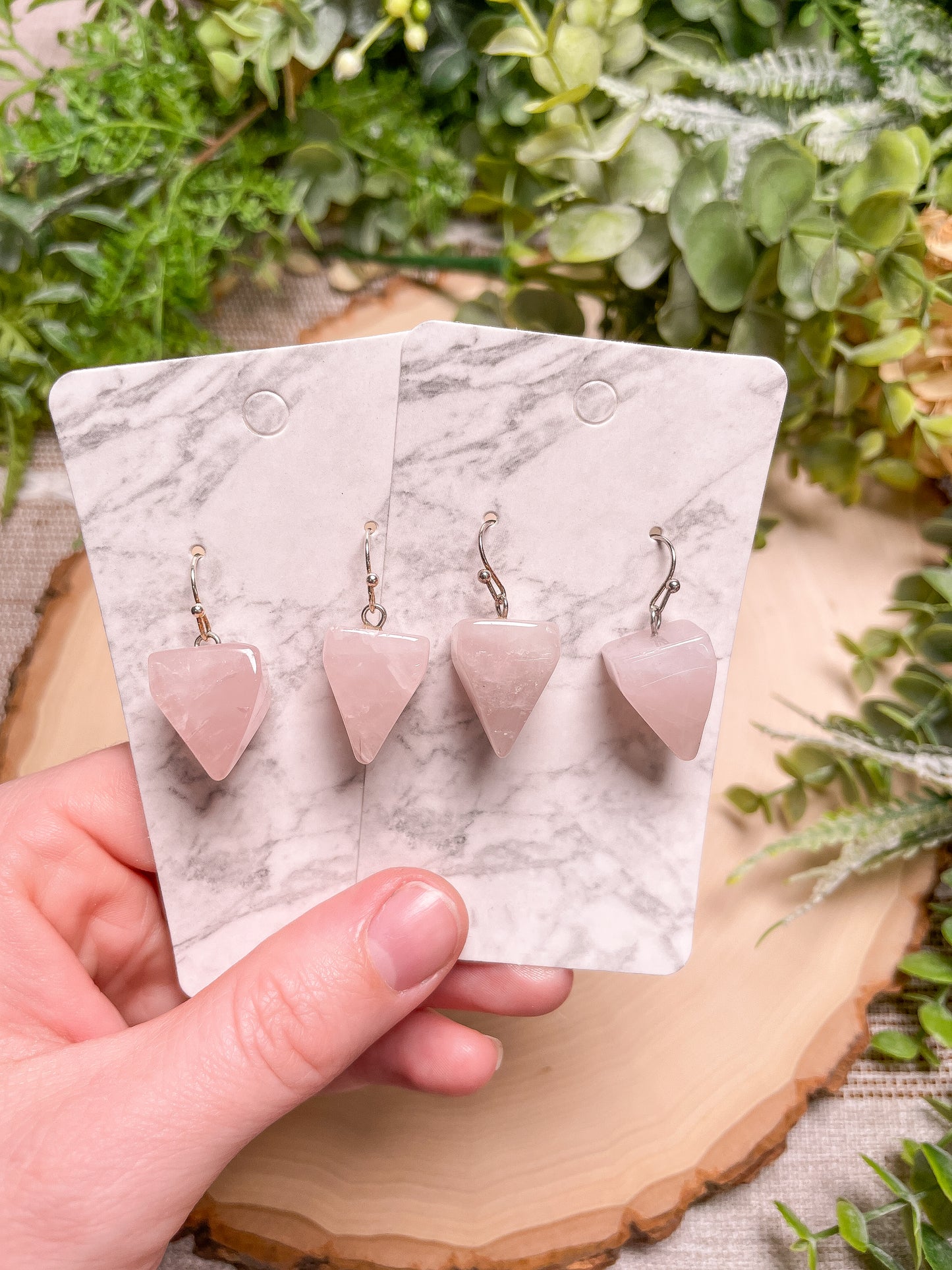 Crystal Pyramid Earrings