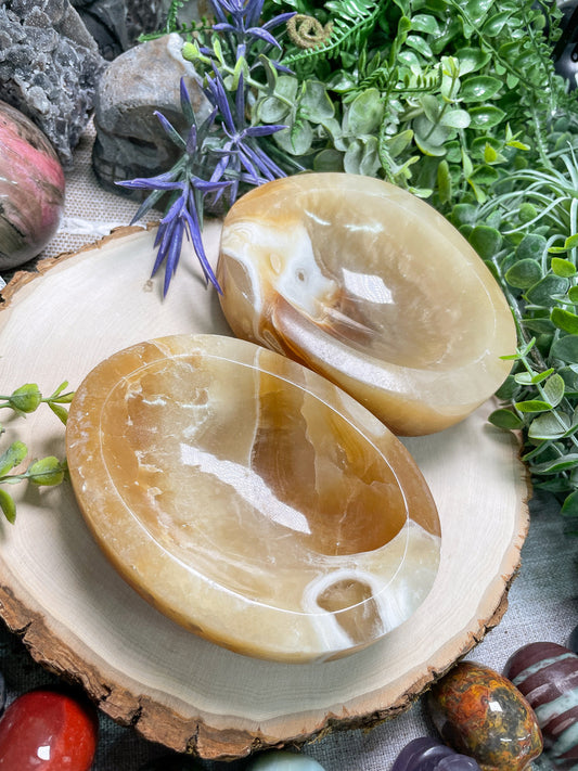 Orange Calcite Bowl