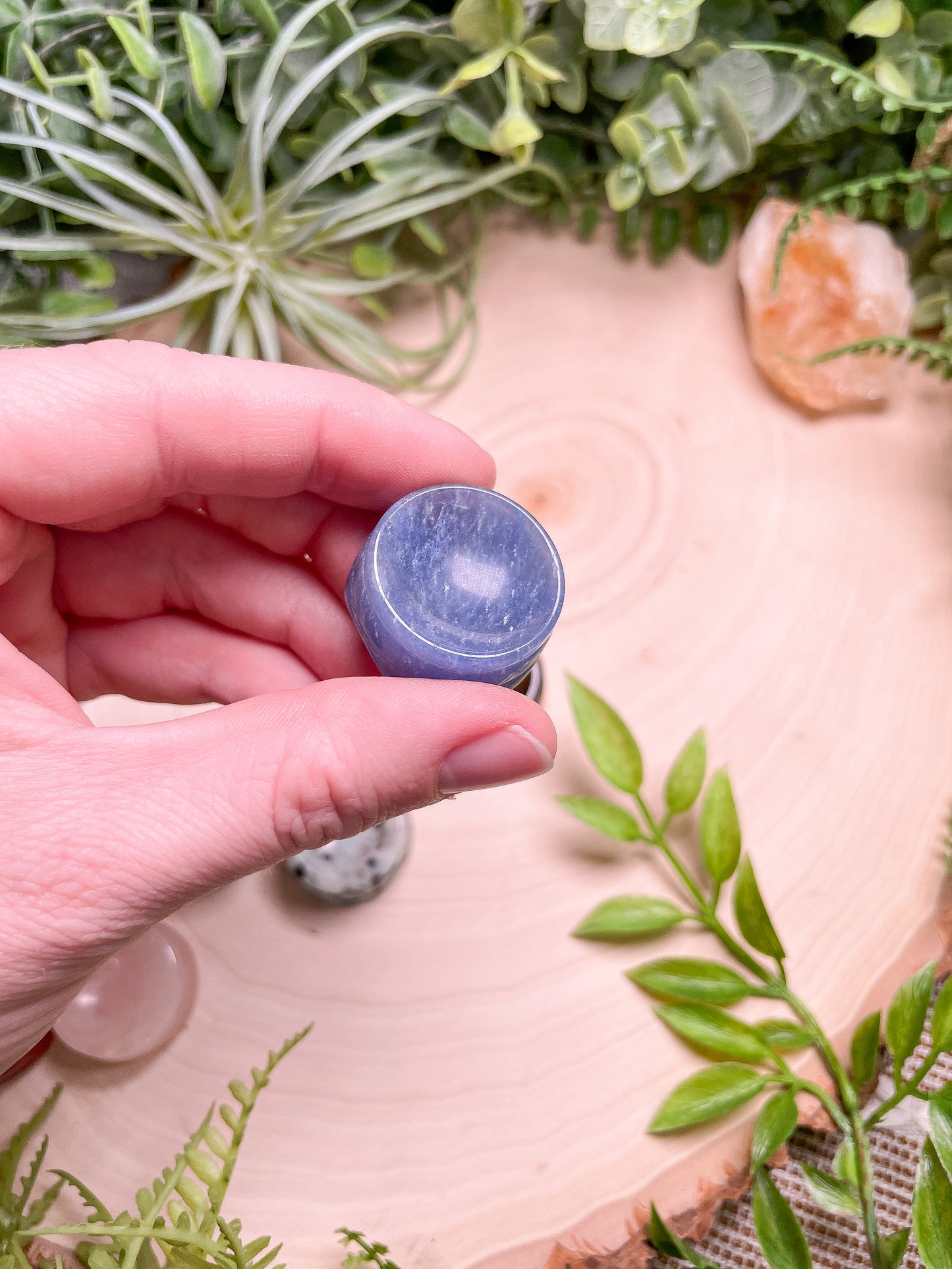 Crystal Sphere Holder/ Worry Stone
