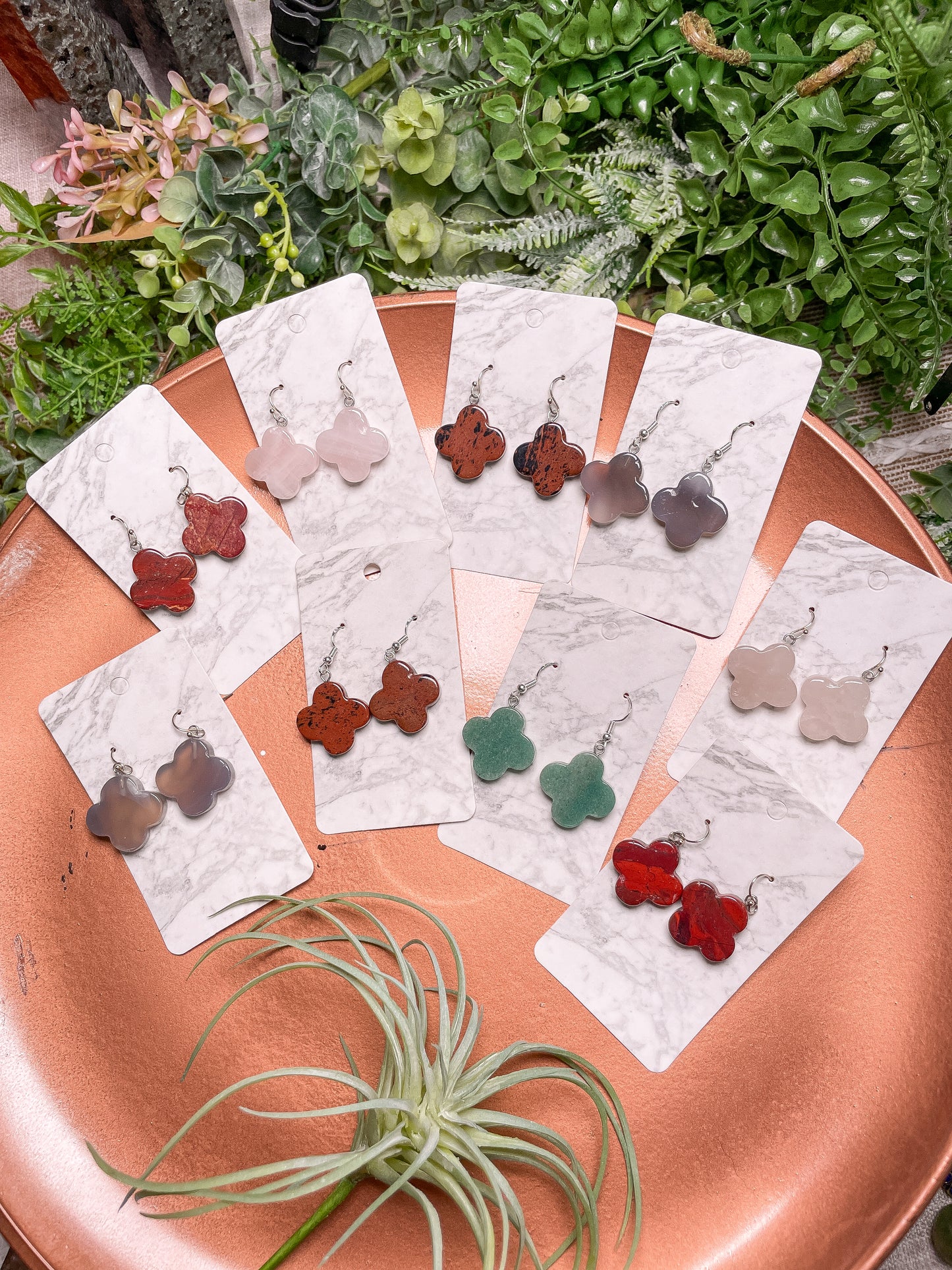 Crystal Clover Earrings