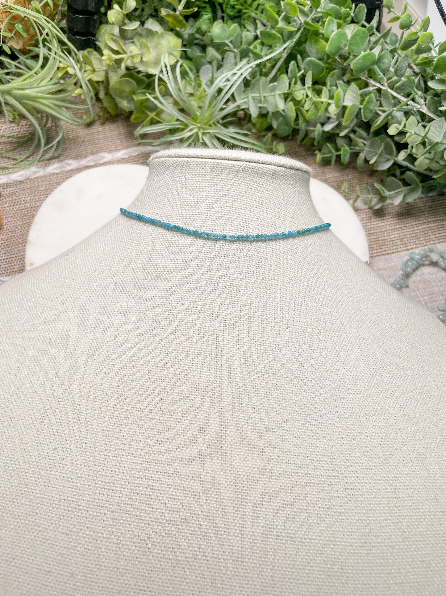 Crystal Beaded Choker Necklace