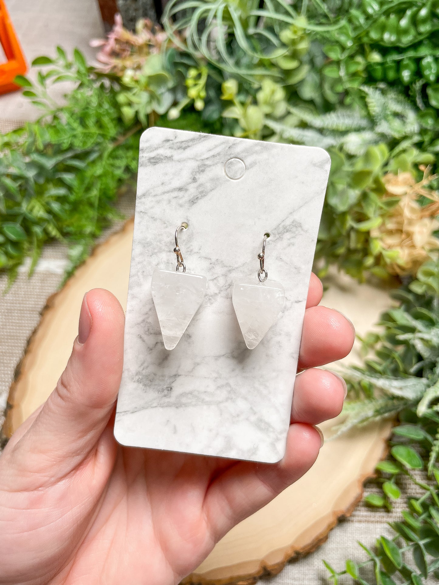 Crystal Pyramid Earrings