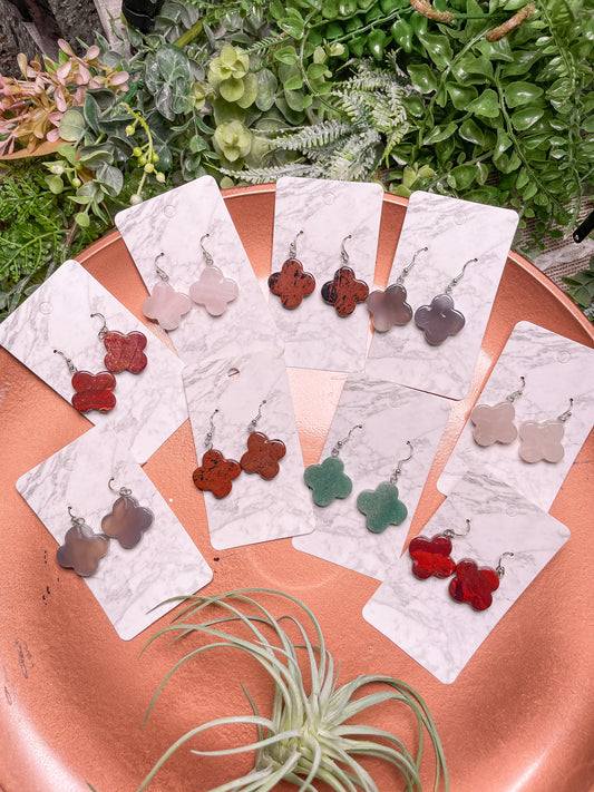 Crystal Clover Earrings