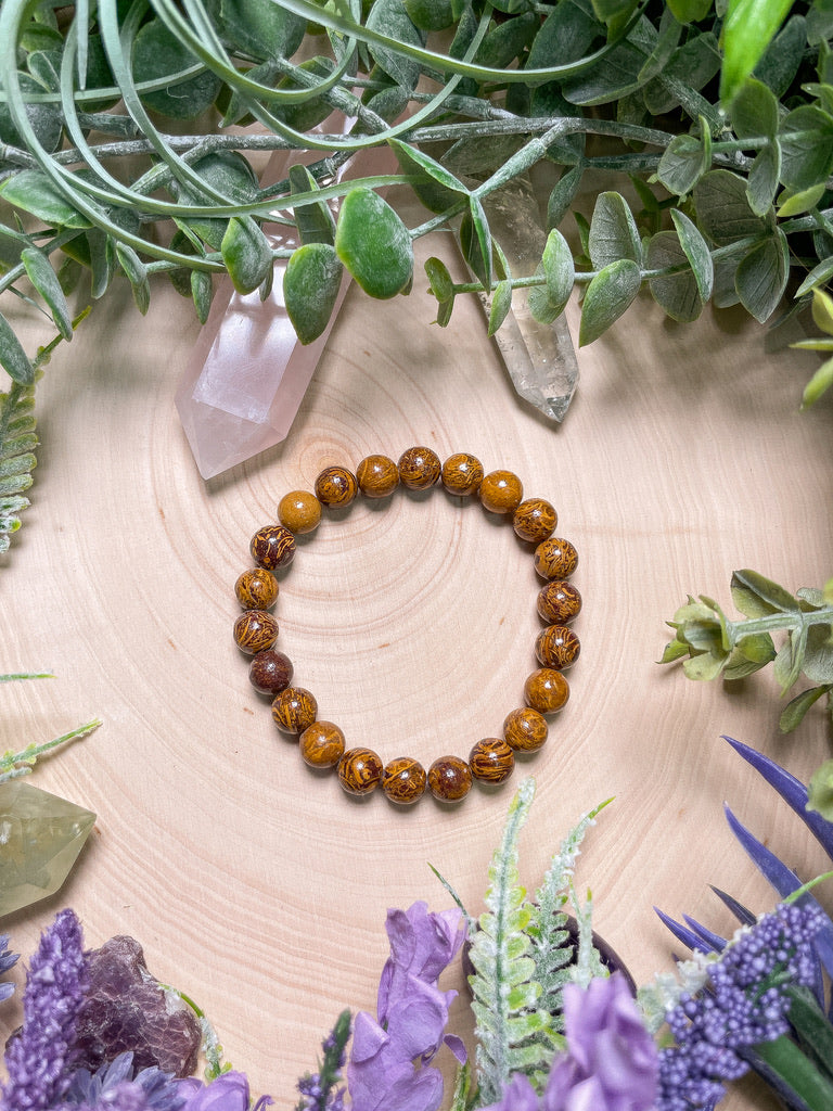 8mm Beaded Golden Jasper Bracelet