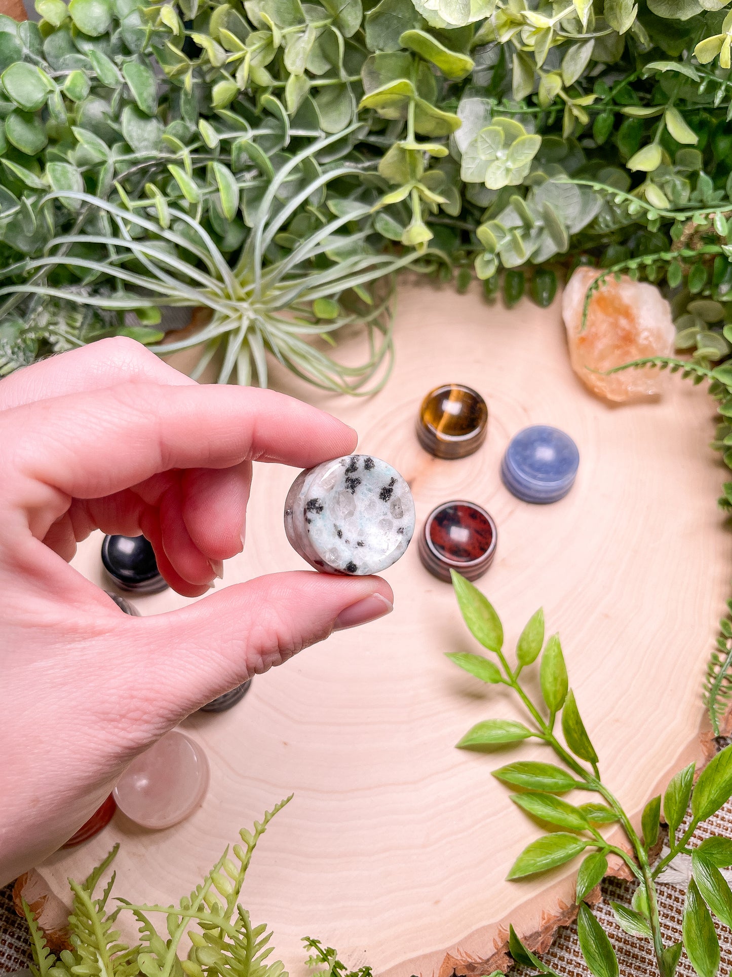 Crystal Sphere Holder/ Worry Stone