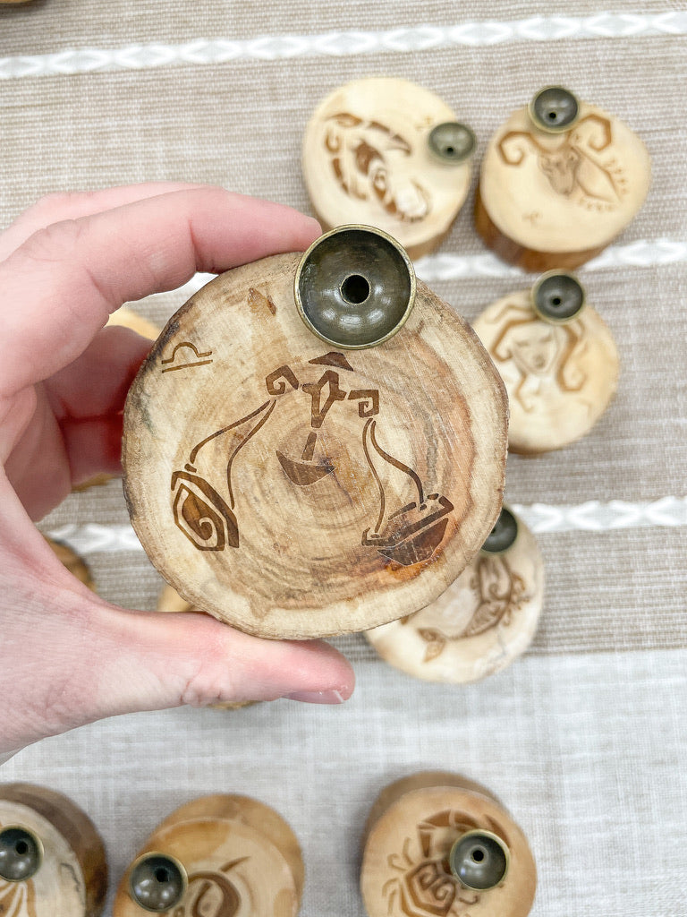 Wooden Zodiac Sign Sphere Stand