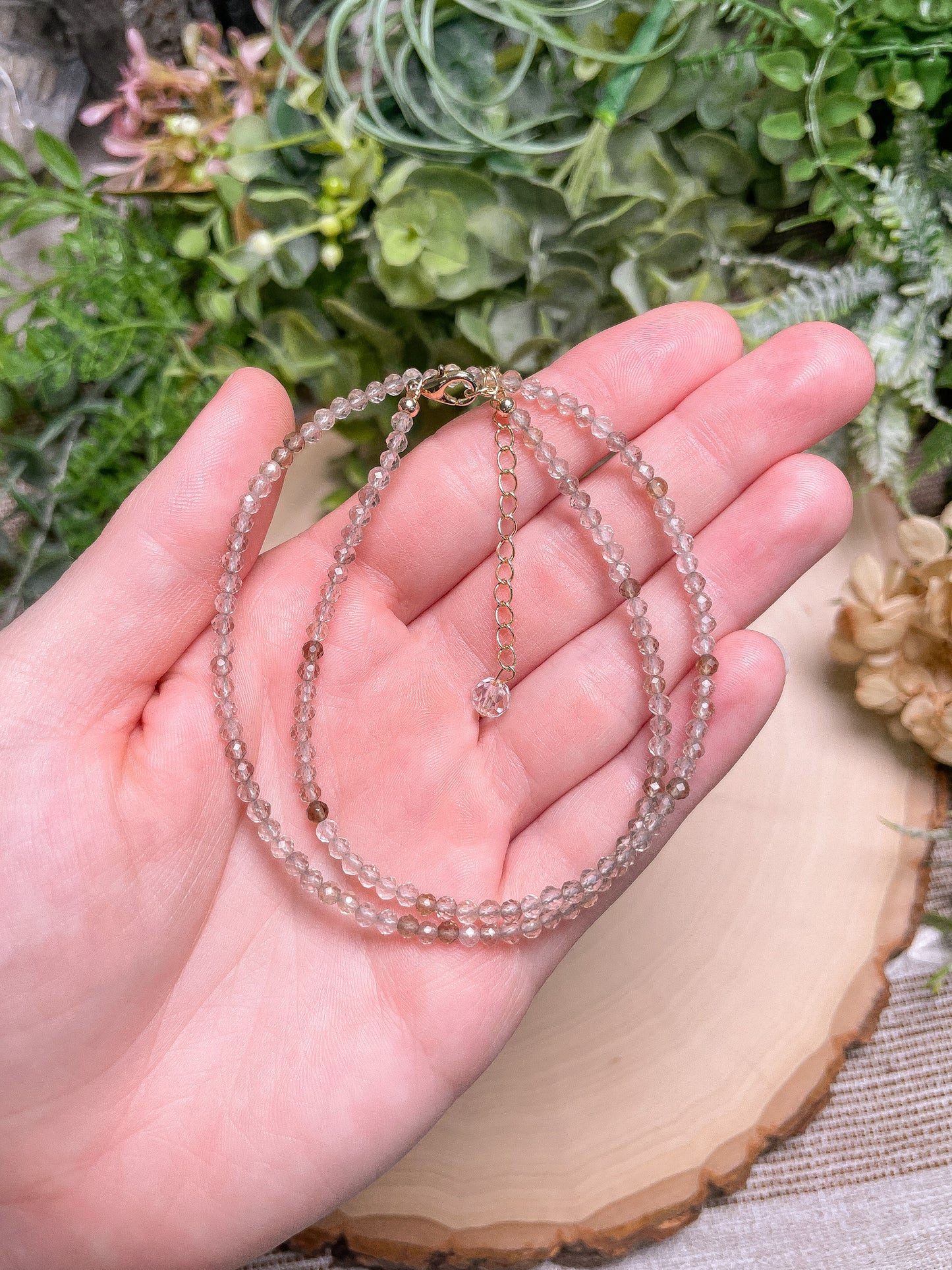Crystal Beaded Choker Necklace