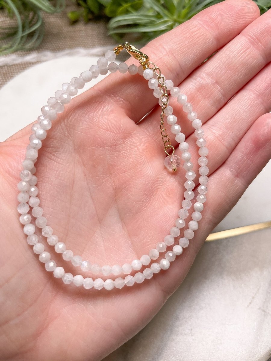 Crystal Beaded Choker Necklace | Copper Ashes