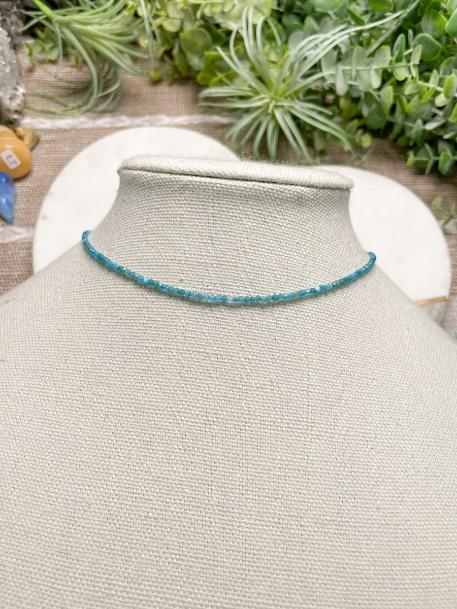 Crystal Beaded Choker Necklace | Copper Ashes