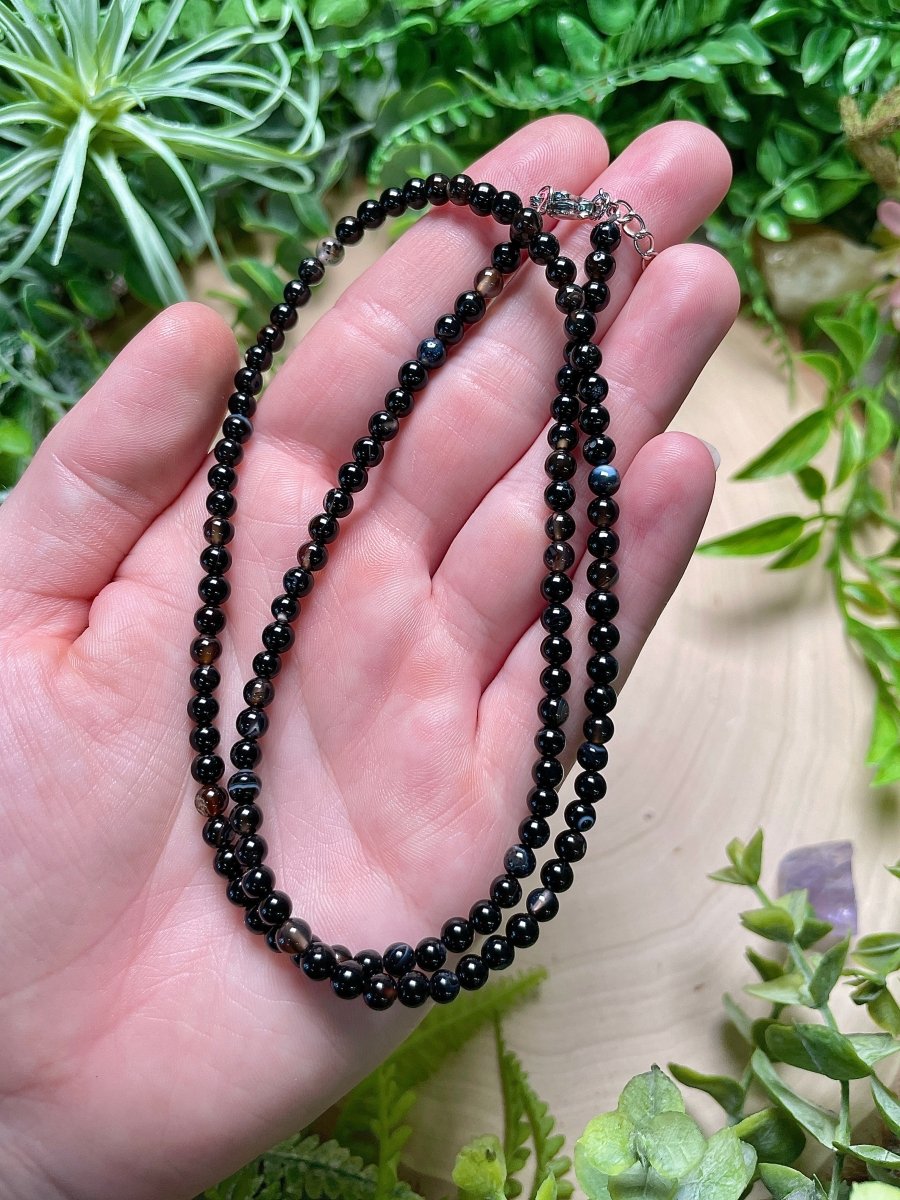 Crystal Beaded Necklace | Copper Ashes