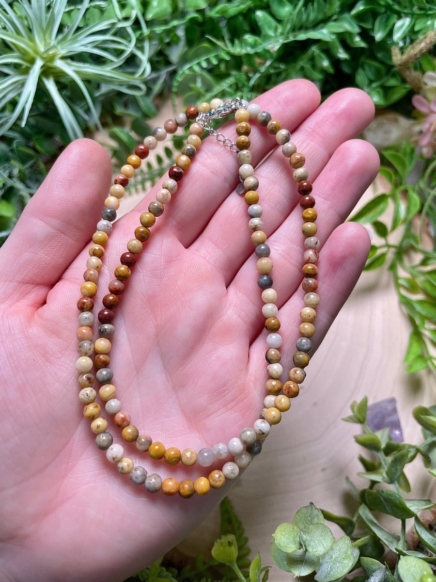 Crystal Beaded Necklace | Copper Ashes