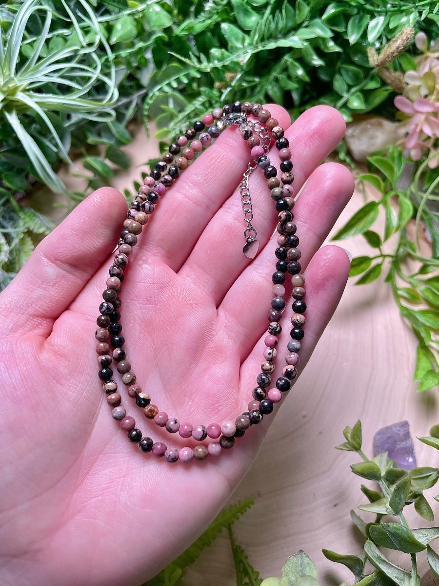 Crystal Beaded Necklace | Copper Ashes